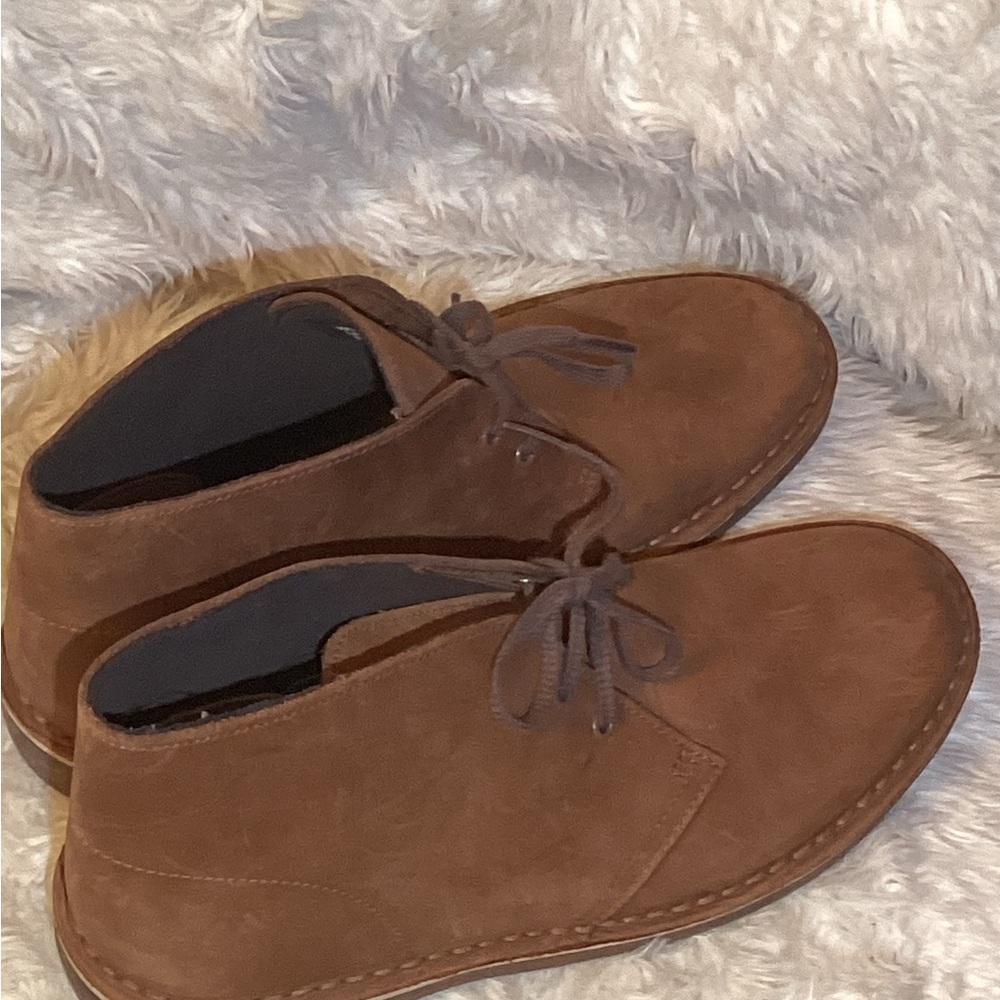 Clarks Bushacre brown leather desert boots size 8.5 - Picture 4 of 6